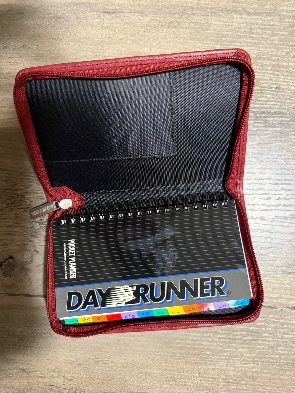 Day Runner Floral Organizer Wallet Planner Case‎ Burgundy - Picture 4 of 8